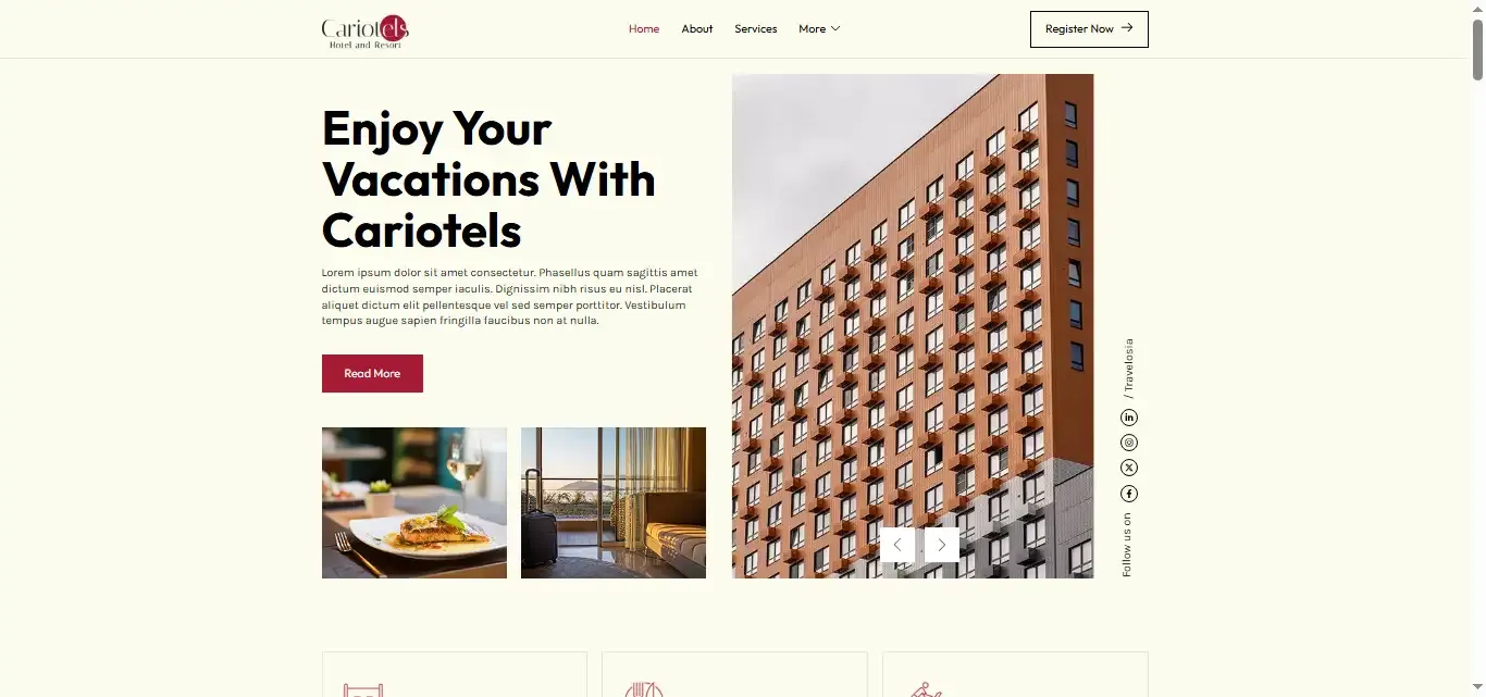 Cariotels – Luxury Hotel Website Template