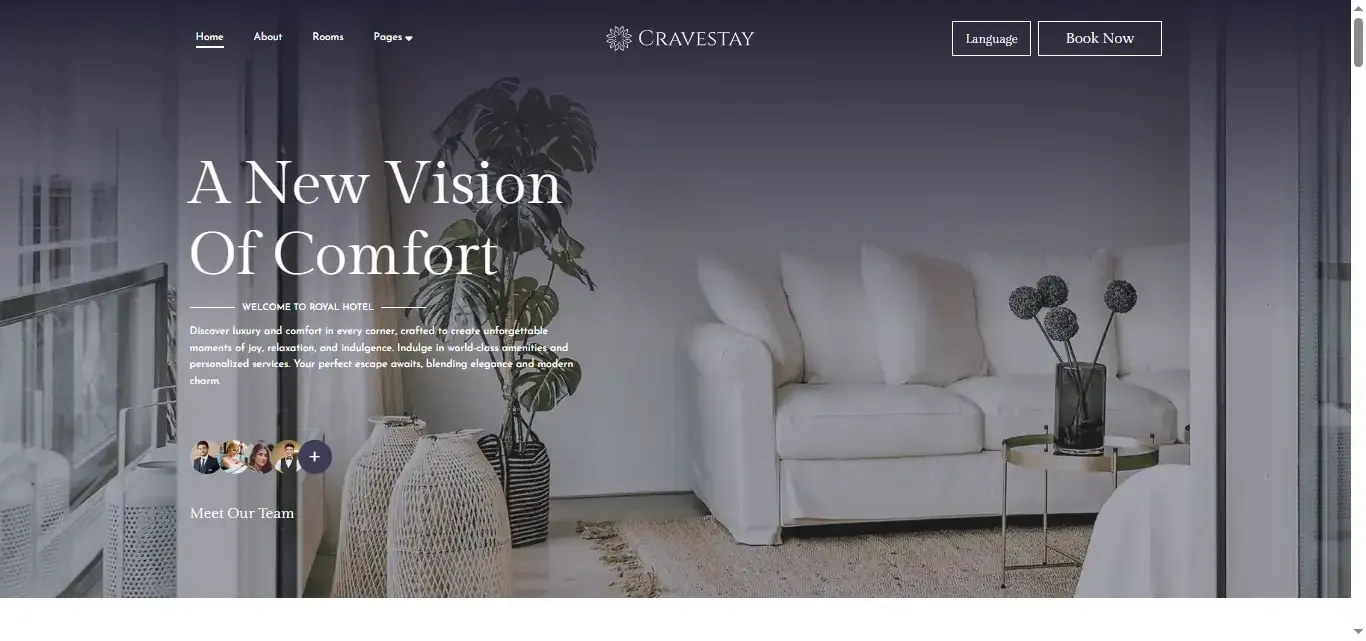 Cravestay – Luxury Hotel & Resort Website Template