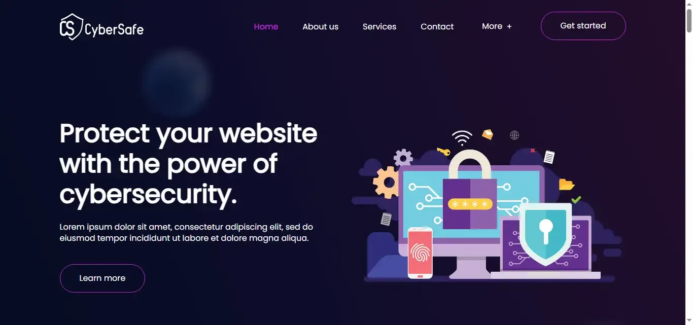 CyberSafe – Cyber Security Service Website Template