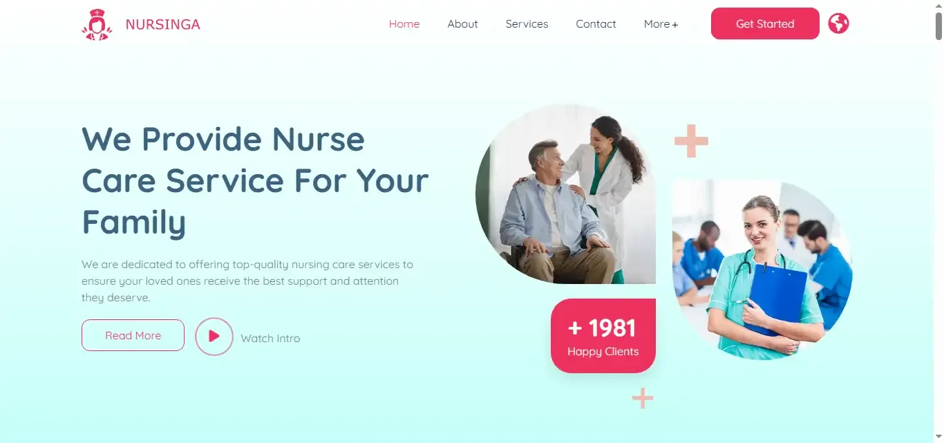Nursinga – Nursing, Home Care & Medical Website Template
