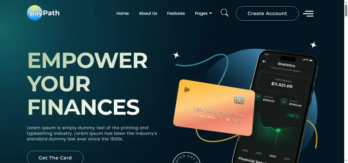 PayPath – Fintech & Online Payment Gateway Website Template
