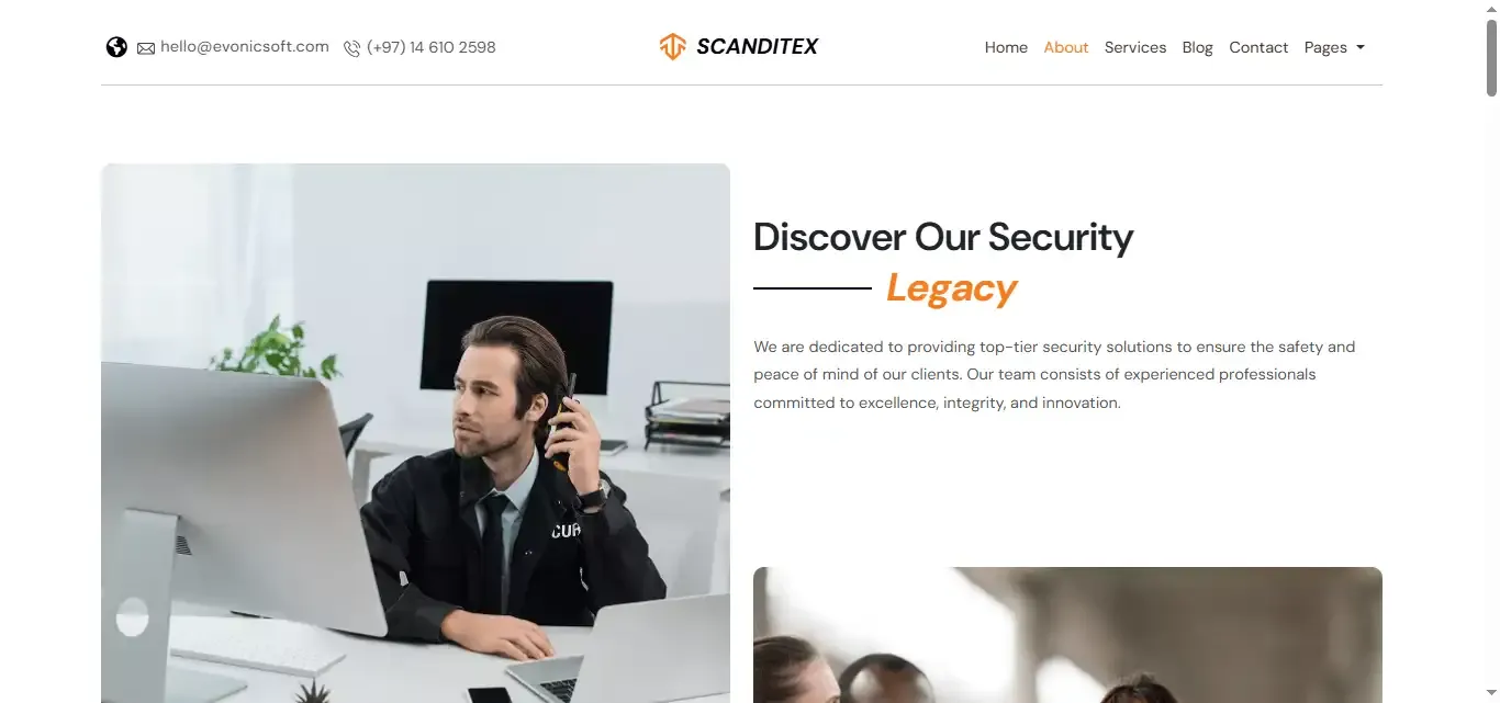 Scanditex – Security Agency & Bodyguard Website Template